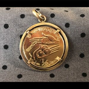 1990 African coin dipped in gold